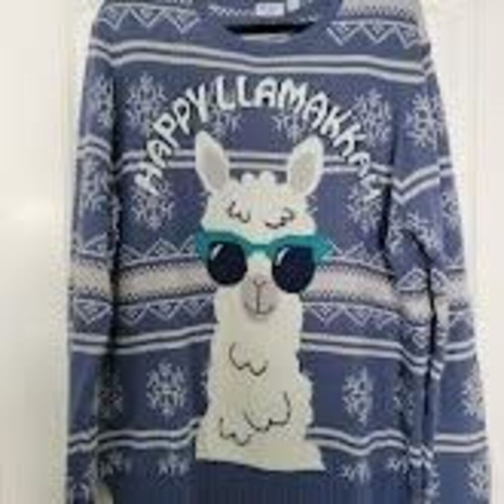 Men's or Women's Ugly Hanukkah Llama Christmas Sweater 1XL New with Tags
